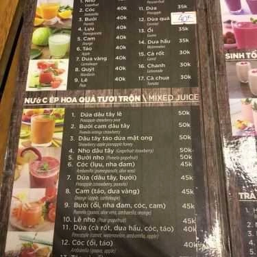 Thực đơn- Cafe Coconut Fruit Juice