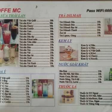 Thực đơn- MC Coffee
