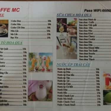 Thực đơn- MC Coffee