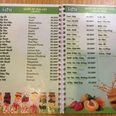 Thực đơn- Coffee House - Lê Văn Hưu