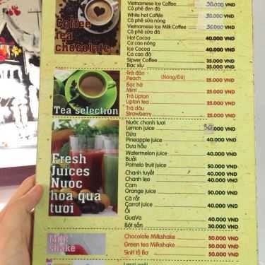 Thực đơn- Liên Cafe - Đường Thành