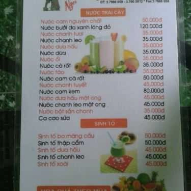 Thực đơn- Phố Ngói - Coffee & Breakfast