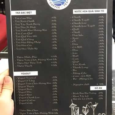 Thực đơn- Coffee Tea Sài Gòn
