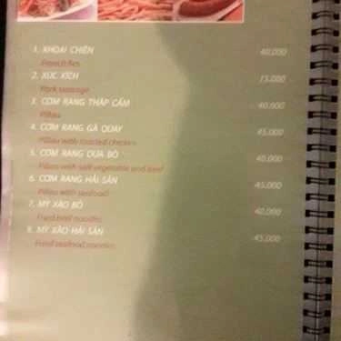 Thực đơn- Cốm Cafe