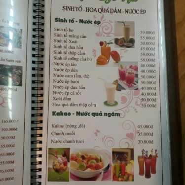 Thực đơn- Cafe Cơm Niêu Singapore