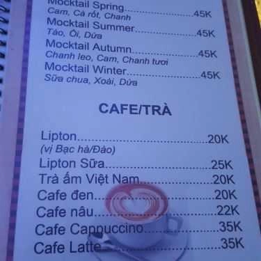 Thực đơn- Cookie Jar Cafe - Lý Nam Đế