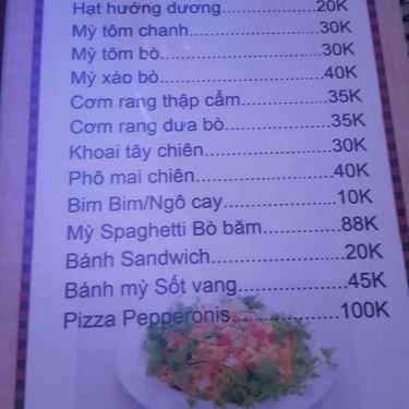 Thực đơn- Cookie Jar Cafe - Lý Nam Đế