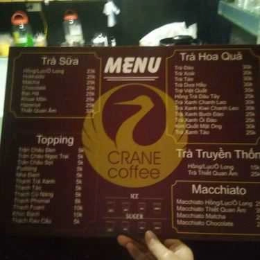 Thực đơn- The Crane - Tea, Coffee & Music