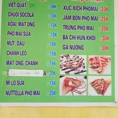 Thực đơn- Ăn vặt Crepe Đủ Vị - Doãn Kế Thiện