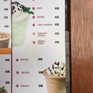 Thực đơn- Cafe Crepe House - Lý Đạo Thành