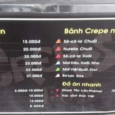 Thực đơn- Ăn vặt Crepes Box - Fastfood & Drinks