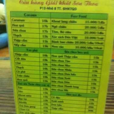Thực đơn- Cafe Sơn Thoa - Chè Thập Cẩm, Sữa Chua & Fastfood