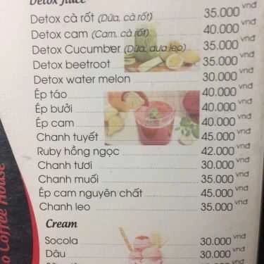 Thực đơn- D'ciao Coffee
