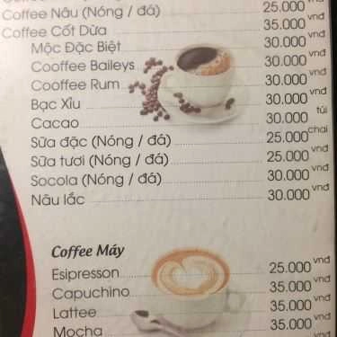 Thực đơn- D'ciao Coffee