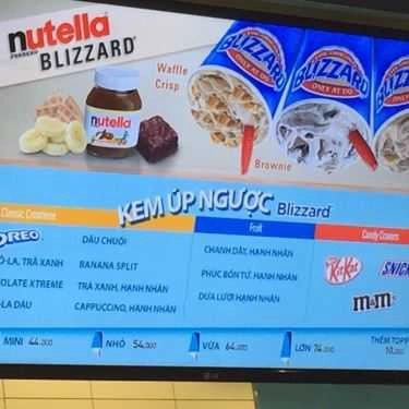 Thực đơn- Cafe Dairy Queen - The Garden