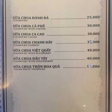 Thực đơn- Đăng Cafe - Đỗ Quang