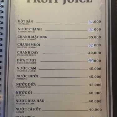 Thực đơn- Đăng Cafe - Đỗ Quang