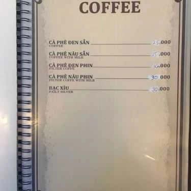 Thực đơn- Đăng Cafe - Đỗ Quang