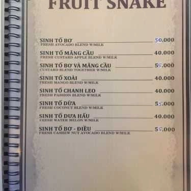 Thực đơn- Đăng Cafe - Đỗ Quang