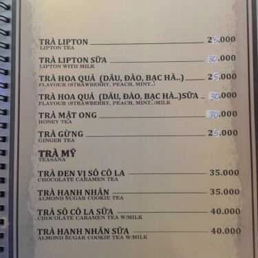 Thực đơn- Đăng Cafe - Đỗ Quang