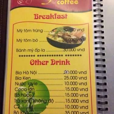 Thực đơn- Darling Cafe - Tô Hiệu