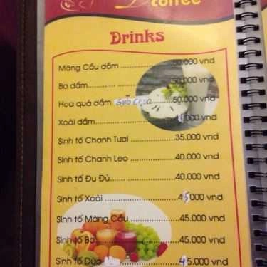 Thực đơn- Darling Cafe - Tô Hiệu