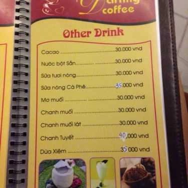 Thực đơn- Darling Cafe - Tô Hiệu