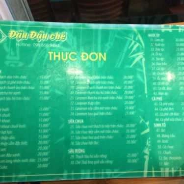 Thực đơn- Ăn vặt Đậu Đậu Chè - Chè & Đồ Uống Các Loại