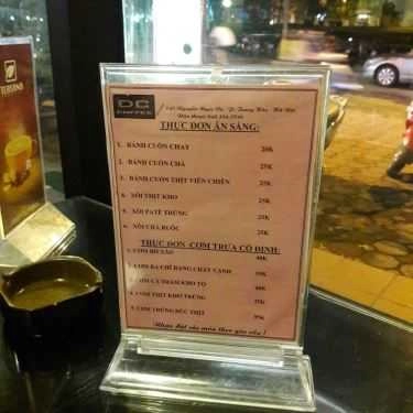 Thực đơn- DC Coffee