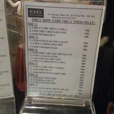Thực đơn- DC Coffee