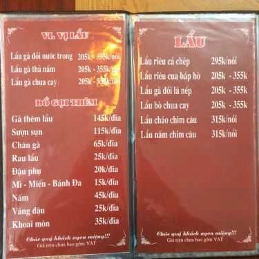 Thực đơn- Quán Nhậu Vua Thỏ Mẹt - Thịt Thỏ, Gà Đồi, Cá Sông & Ba Ba