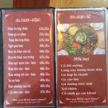 Thực đơn- Quán Nhậu Vua Thỏ Mẹt - Thịt Thỏ, Gà Đồi, Cá Sông & Ba Ba
