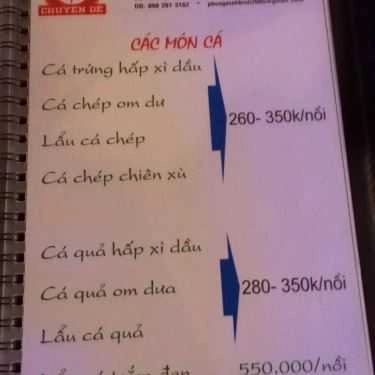 Thực đơn- Quán Nhậu Dê Núi Ninh Bình - Xuân La