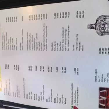 Thực đơn- De Paris Cafe - Lương Ngọc Quyến