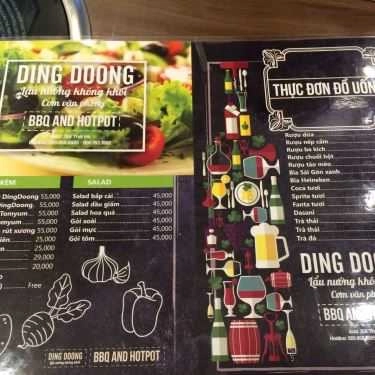 Thực đơn- Nhà Hàng DingDoong BBQ & Hot Pot