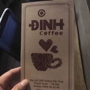 Thực đơn- Đinh Coffee