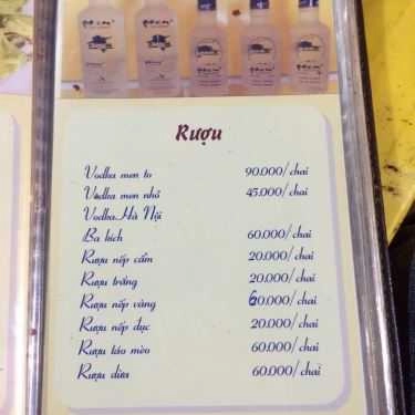 Thực đơn- Quán Nhậu Định Nguyệt - Bia Hơi & Các Món Nhậu