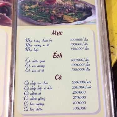 Thực đơn- Quán Nhậu Định Nguyệt - Bia Hơi & Các Món Nhậu