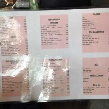 Thực đơn- Độc Cafe - Triệu Việt Vương