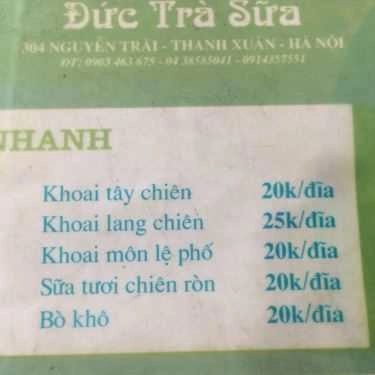 Thực đơn- Ăn vặt Đức - Trà Sữa & Sữa Chua Trái Cây