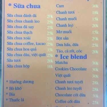Thực đơn- Dũng Cafe - Hồ Văn Quán
