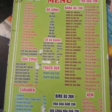 Thực đơn- Ăn vặt Dương Thơm - Chè Sài Gòn, Trà Sữa
