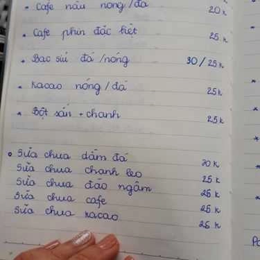 Thực đơn- Cafe Eros' Drink