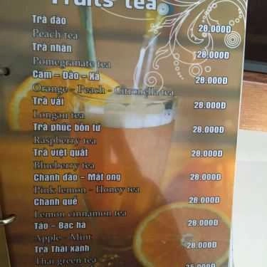 Thực đơn- Family Cafe - Lạc Long Quân
