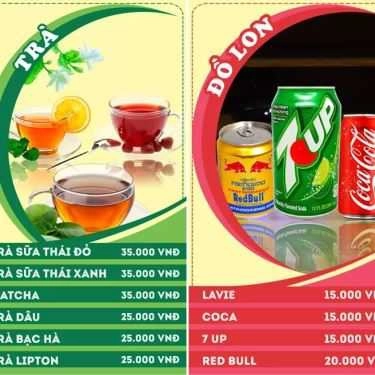 Thực đơn- Film 3D Box Cafe - Thụy Khuê