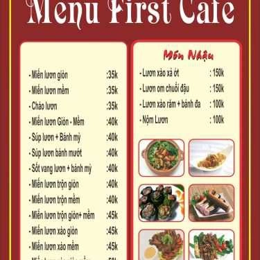 Thực đơn- First Cafe - KĐT Resco