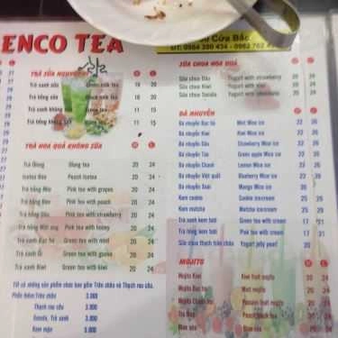 Thực đơn- Cafe Flamenco Tea