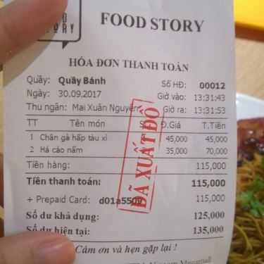 Thực đơn- Nhà Hàng Food Court - Food Story - Times City