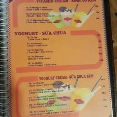 Thực đơn- FressO Coffee - Học Viện Tài Chính