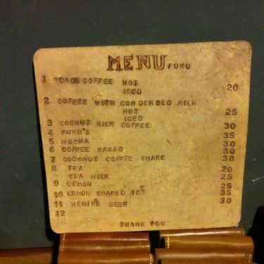 Thực đơn- Fuku Coffee - Hàng Bông